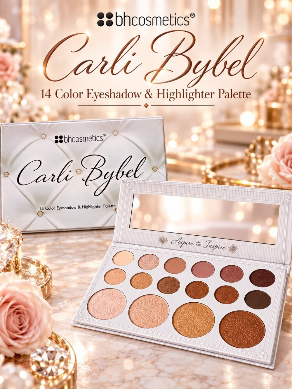 BH Cosmetics x Carli Bybel 14-Color Eyeshadow & Highlighter Palette